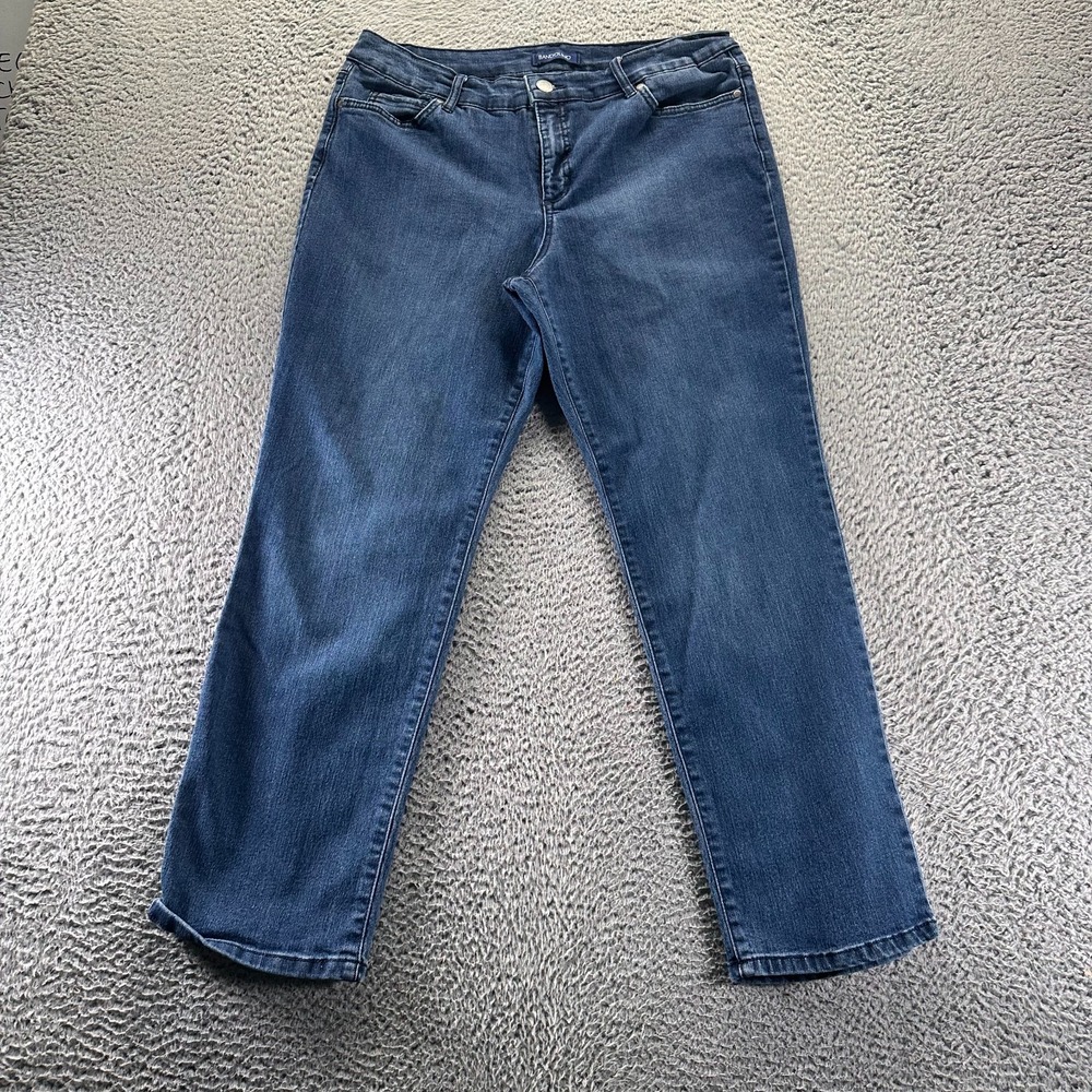 Bandolino Mandie Jeans Womens 14P Blue Denim Cotton Straight Stretch Workwear